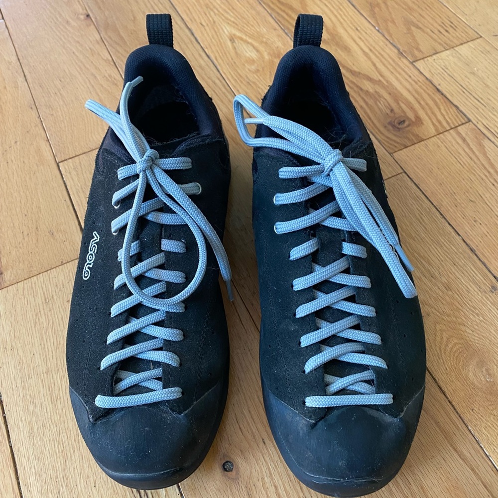 Asolo Black and Light Blue Athletic Shoes